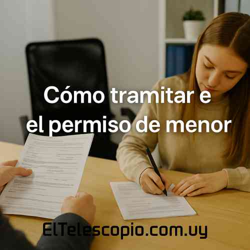 Cómo tramitar el permiso de menor